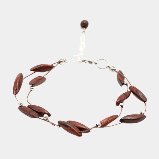 Bracelet double en acajou Zaia